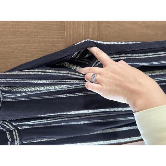 Free people Breezin’ Through Black Striped One Piece Jumpsuit Woman’s size Small - Picture 5 of 13